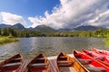 Crystalline lake among the mountain peak Royalty Free Stock Photo