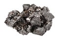 crystalline Magnetite (lodestone, iron ore) rock Royalty Free Stock Photo