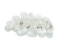 Crystalline runes isolated on a white background