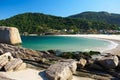 Crystalline sea beach in Niteroi, Rio de Janeiro, Royalty Free Stock Photo