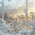 Crystalline structure of frost on glass