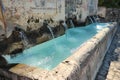 Crystalline water jets of the ancient Abate Fountain in Alcara Li Fusi