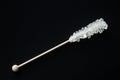 Crystallized sugar on wooden stick. Royalty Free Stock Photo