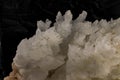 Crystals of calcite mineral sample on black Royalty Free Stock Photo