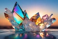 crystals of crystal crystals, crystals and crystal, bright colorful crystals, abstract texture Royalty Free Stock Photo