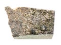 crystals of Epidote in matrix on rock isolated