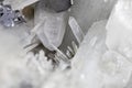 Crystals growing in sharp rock structure Royalty Free Stock Photo