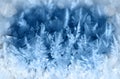 Blue crystals ice closeup. Background, texture Royalty Free Stock Photo