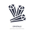 crystals icon on white background. Simple element illustration from Halloween concept