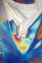 Crystals in polarized light Royalty Free Stock Photo