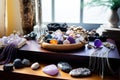 Crystals for protection: powerful crystal jewellery necklaces. Crystal mindfulness technique therapy. Many Healing Chakra Crystals