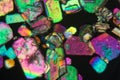 Crystals of sodium borate under the microscope Royalty Free Stock Photo