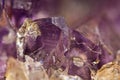 Crystals. Structure of the stone. Beautiful background from purple natural material. Macro Royalty Free Stock Photo