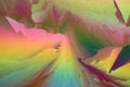 Crystals under polarized light Royalty Free Stock Photo
