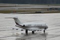 CS-CHF Net Jets Europe Bombardier Challenger 350 jet in Zurich in Switzerland