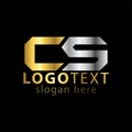 CS Initial letter abstract logo vector Royalty Free Stock Photo