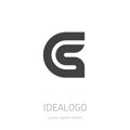 CS initial logo. Vector design element or icon. CS initial monogram logotype.