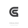 CS initial logo. Vector design element or icon. CS initial monogram logotype. Royalty Free Stock Photo