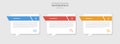 3cs model framework for infographic with drop shadow style with callout discussion box with sharp header with 3 point list Royalty Free Stock Photo