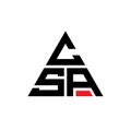 CSA triangle letter logo design with triangle shape. CSA triangle logo design monogram. CSA triangle vector logo template with red Royalty Free Stock Photo