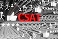 CSAT concept blurred background 3d Royalty Free Stock Photo