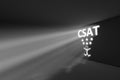 CSAT rays volume light concept 3d Royalty Free Stock Photo