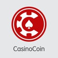 CSC - Casinocoin. The Trade Logo of Money or Market Emblem. Royalty Free Stock Photo