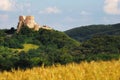 The Castle of Csesznek in heart of Bakony Forest, Hungary Royalty Free Stock Photo