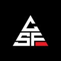 CSF triangle letter logo design with triangle shape. CSF triangle logo design monogram. CSF triangle vector logo template with red Royalty Free Stock Photo