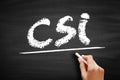 CSI Continual Service Improvement - method to identify and execute opportunities to make IT processes and services better, acronym Royalty Free Stock Photo