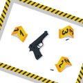 CSI investigation. Crime scene. Collecting evidence. Royalty Free Stock Photo