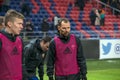 CSKA team to warm-up before the soccer game
