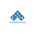 CSM letter logo design on white background. CSM creative initials letter logo concept. CSM letter design