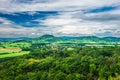 Csobanc peak and Castle ruins in Balaton Highlands, Hungary Royalty Free Stock Photo