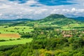 Csobanc peak and Castle ruins in Balaton Highlands, Hungary Royalty Free Stock Photo