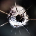 CSP Bullet Hole Royalty Free Stock Photo