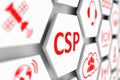 CSP concept cell blurred background Royalty Free Stock Photo