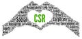 CSR, corporate social responsibility word cloud