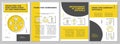 CSR penalties yellow brochure template Royalty Free Stock Photo