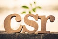 CSR on Stone Royalty Free Stock Photo