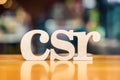 CSR wood alphabet