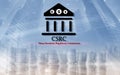 CSRC. China Securities Regulatory Commission. Stock market financial concept.