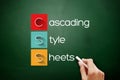 CSS - Cascading Style Sheets acronym on blackboard Royalty Free Stock Photo