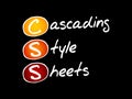 CSS - Cascading Style Sheets acronym Royalty Free Stock Photo