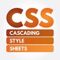CSS - Cascading Style Sheets acronym Royalty Free Stock Photo