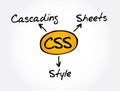 CSS - Cascading Style Sheets acronym, technology concept Royalty Free Stock Photo