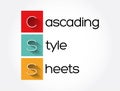 CSS - Cascading Style Sheets acronym, technology concept background Royalty Free Stock Photo
