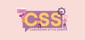 CSS cascading style sheets. Programming and coding technologies development of online applications.