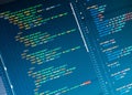 Css3 code on blue background in the code editor Royalty Free Stock Photo