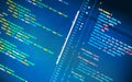 Css3 code on blue background Royalty Free Stock Photo